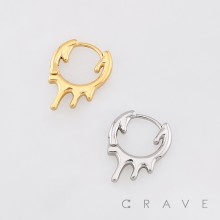 GOTHIC MOLTEN DROP LIQUID 316L SURGICAL STEEL EARRING